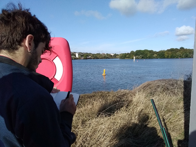 Les étudiants sur le terrain